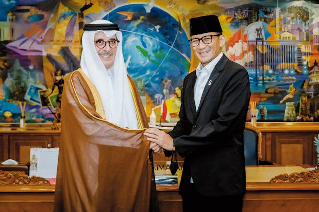 Prodigy Events - H.E. Dr. Hamad bin Abdulaziz Al Kawari, Minister of State & President of Qatar National Library and H.E. Sandiaga Uno, Minister of Tourism and Creative Economy of RI Meeting for the Qatar-Indonesia 2023 Year of Culture